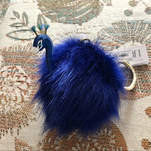 ❗️SOLD❗️Kate Spade ♠️ blue peacock Key Fob purse - Picture 2 of 8